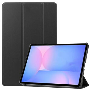 Galaxy Tab S10 FE Plus �P�[�X �J�o�[ �y�� �M�����N�V�[ Tab S10 FE+ �p�ی�P�[�X �蒠�^�ی�J�o�[ �X�^���h�@�\ �I�[�g�X���[�v�Ή� PU�� �y�� �ϏՌ� (�u���b�N)