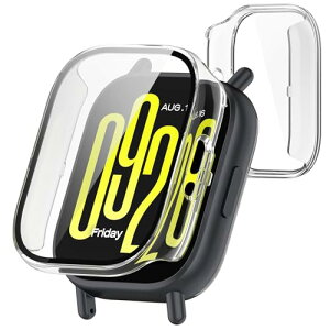 �V���I�~ Redmi Watch 5 active �P�[�X �ی�J�o�[ �����^ PC+�K���X�f�� ��̌^ �S�ʕی� �w��h�~ �����ߗ� �����^ �Ռ��z�� Xiaomi Redmi Watch 5 active �J�o�[�Ή� - �N���A