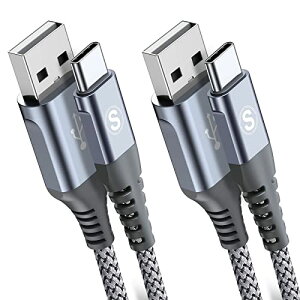 USB Type C �P�[�u�� 6M USB-C & USB-A 3.1A USB C �P�[�u�� QC3.0�Ή��}���[�d �^�C�vc �[�d iPhone17 16 / iPhone 15 Pro MAX iPad Pro Samsung Galaxy S25 / S24 / S23 / S22 / S21 / S20 / S10 Pixel usb type-c�@��ƌ݊��������� (�D/ 2