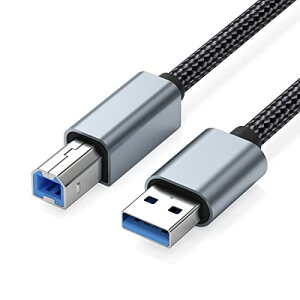 USB �v�����^�[�P�[�u�� 5m USB2.0�P�[�u�� �^�C�vA�I�X - �^�C�vB�I�X ���ϋv�� �i�C�����҂� 480Mbps�����f�[�^�]�� Canon �G�v�\�� �u���U�[ �Ȃǂ̃v�����^�[ Fax �����@ �X�L���i�[�ɑΉ� (�V��
