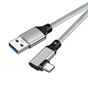 USB-C & USB-A 3.1 (Gen2) �P�[�u�� L�� 3m (10Gbps�f�[�^�]��) PD / QC 60W �������[�d USB A to USB C�P�[�u�� �X�}�[�g�t�H�� / �^�u���b�g / �Q�[���@�̃^�C�vc�@��ɑΉ� (�O���[)