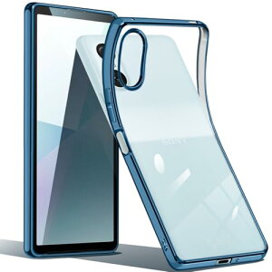 Xperia 10 vi �P�[�X �N���A SO-52E SOG14 XQ-ES44 �G�X�N�y���A10vi �J�o�[ TPU ���^ �y�� �X�}�z�P�[�X �ϏՌ� ���b�L���H �\�t�g�P�[�X �l�C ���� (�u���[)