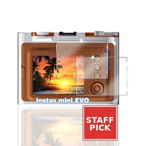 FUJIFILM instax mini Evo �K���X�t�B���� 2�� �f�� instax mini EVO �t�B���� �S�ʕی� mini EVO �ی�t�B���� �ϏՌ� �d�x9H EVO �t���ی�t�B�� �����ߗ� �����^ ��U�h�~ �����z�� �C�A�Ȃ� �w�C�h�~ �ȒP