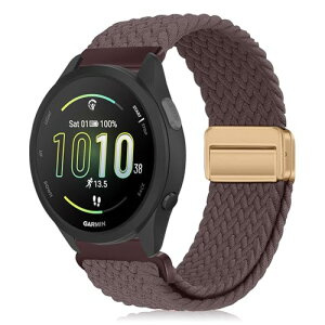 Garmin (�K�[�~��) Forerunner 570 42mm / 165 / 245 / 645 / Approach S50 / S44 / Vivoactive 6 / Vivoactive 5 / Venu Sq 2 / Venu 2 Plus 20mm �x���g �����o���h �i�C���� ���C�o�b�N�� �}�O�l�b�g���o�b�N�� �ւ��x���g �X�|�[