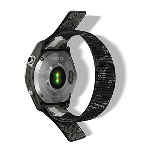 Garmin Quatix 8 47mm / Forerunner 970 / Descent G2 / Garmin Tactix 8 47mm / Fenix 8 / Fenix E / Fenix 7 Pro Solar 22mm �x���g �i�C���� �����o���h �y�� �K�[�~�� �x���g Fenix 7 Pro / 7 / 6�p (�O���[)