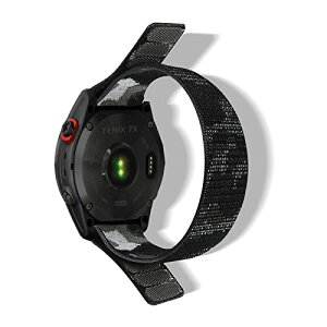 Garmin Quatix 8 51mm / Tactix 8 51 mm / Fenix 8 51 mm / Fenix 7X Pro Solar / Instinct 2X / Fenix 7X / 6X GPS / 6X Pro 26mm �x���g �i�C���� �����x���g �y�� �K�[�~�� Fenix 5x Sapphire�p�o���h (�O���[)