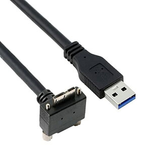 USB�P�[�u�� Micro USB3.0 �f���A���l�W USB3.0�f�[�^�Ƀ��b�N 5Gbps �d���P�[�u�� 90�x�������^�C�v VR�Y�Ɨp�J�����R���s���[�^�[�p (1.2m)