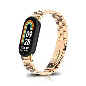 Xiaomi Smart Band 10 / 9 / 8 �����o���h �X�g���b�v �X�e�����X�� �r�W�l�X�� �V���I�~ �X�}�[�g�o���h 10 / Xiaomi Mi Band 10 �x���g �����������t�� (���[�Y�S�[���h)