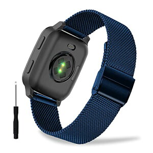 Garmin Vivoactive 6 / 5 / Forerunner 570 42mm / Forerunner 165 / 165 Music 20mm �o���h ���v�o���h �X�e�����X�� �X�g���b�v �N���V�b�N �����o���h �r���v�x���g Garmin Approach S50 / S44 / Venu Sq 2 / Venu 2 Plus (�u���[)