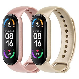 Xiaomi Mi Band 5 / Xiaomi Mi Band 6 �o���h �ւ��x���g �_�炩�� �V���R���� �����x���g �Ή� Mi band 6 / Mi band 5 �X�}�[�g�o���h (���[�Y�S�[���h+�S�[���h)