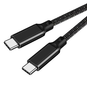 USB-C & USB-C �P�[�u�� 1.5m 100W PD�Ή� / USB 3.2 Gen 2x2-20Gbps�f�[�^�]�� PD3.0 / QC3.0�������[�d 4K / 60Hz �f���o�͒����ϋv�i�C�����҂� �^�C�vC USB Type C �P�[�u���X�}�[�g�t�H�� / �^�u���b�g / �Q�[���@