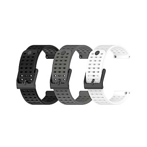 SUUNTO VERTICAL / 9 PEAK PRO / 9 PEAK / 5 PEAK �o���h �x���g �ւ��o���h �V���R���� �_�炩�� �ʋC �ϋv�� �X�|�[�c�o���h �A�N�Z�T���[ (�u���b�N�{�O���[�{�z���C�g)