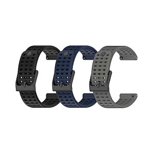 SUUNTO VERTICAL / 9 PEAK PRO / 9 PEAK / 5 PEAK �o���h �x���g �ւ��o���h �V���R���� �_�炩�� �ʋC �ϋv�� �X�|�[�c�o���h �A�N�Z�T���[ (�u���b�N�{�~�b�h�i�C�g�u���[�{�O���[)
