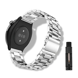 Amazfit Active 2 Square / Active 2 / Active / GTR Mini �o���h 20mm �r�W�l�X �X�e�����X�� �A�}�Y�t�B�b�g �A�N�e�B�u2 �x���g �T�C�Y���߉\ �����H��t�� Garmin Forerunner 570 42mm / Vivoactive 6 / 5 �ւ��x���g 
