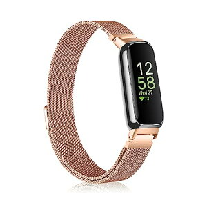 Fitbit Inspire 3 �o���h �����o���h ���C �o�b�N���t�� �x���g �T�C�Y���߉\ �X�e�����X�� �����o���h �R���p�`�u�� Fitbit Inspire 3 �o���h (���[�Y�S�[���h)