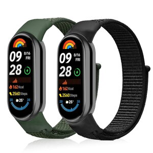 Xiaomi Mi Band 10 / 9 / 8 �o���h �i�C���� �r���v �x���g �X�g���b�v �x���N���f�U�C�� �����o���h �j�����p �ւ��x���g Xiaomi Smart Band 10 / 9 / 8 (�u���b�N+�O���[��)
