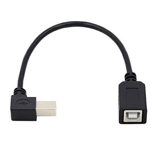 �v�����^�[�P�[�u�� Type B �I�X - ���X USB 2.0 �����P�[�u�� 90�x ���p�x �v�����^�[ �X�L���i�[ �f�B�X�N 20cm