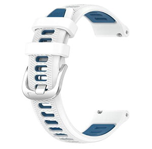 GARMIN (�K�[�~��) Venu 3 / Forerunner 265 / 255 �o���h �x���g �����o���h �V���R�� �݊��i Venu 2 / Foreathlete 745 / vivoactive 4 �ւ��o���h �����x���g 22mm �A�N�Z�T���[ (�z���C�g+�u���[)