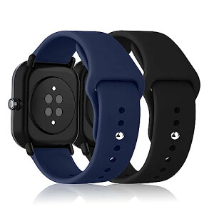Amazfit Active / Amazfit GTR Mini / Amazfit GTS 4 Mini / Amazfit GTS 4 / GTS 3 / GTS 2 Mini �o���h 20mm �����p�X�g���b�v �X�|�[�c�o���h �o���h 20mm �_� Amazfit Bip 3 / Bip 3 Pro �o���h (�u���b�N+�u���[)