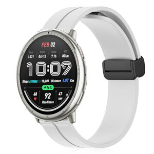 Amazfit Active 2 / 2 Square / Active / GTS 4 3 2 1 Mini / GTR Mini / GTS 4 3 2 1 �o���h 20mm �}�O�l�b�g�t�� �����ȒP �_�炩�� �X�g���b�v �X�|�[�c �ւ��x���g Amazfit Bip 3 / 3 Pro / U Pro / Lite (�z���C�g)