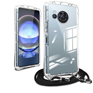 AQUOS R8 �P�[�X �N���A �V�����_�[ R8 SH-52D �J�o�[ ���|�� ��|�� �X�g���b�v�t�� �΂߂��� �R�t�� �ϏՌ� �A�N�I�X R8 �X�}�z�P�[�X �N���A