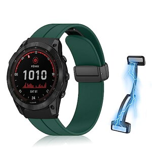 Garmin Fenix 8 51mm / Fenix 7X / Fenix 6X / Fenix 5X / Fenix 3 / 3 HR �V���R�� �N�C�b�N�t�B�b�g �}�O�l�b�g�t�� �����p�o���h �_�炩�� �X�|�[�c �ւ��o���h Garmin Epix 2 Pro 51mm Enduro 3 Tactix Delta �O���[��