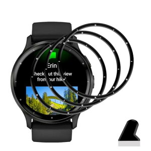 GARMIN Venu 3 �t�B���� �K���X�t�B���� PET������ �Y�f�@�� �����ߗ� �ی�t�B���� 3D�ȖʃJ�o�[ �t���ی�t�B���� �L�Y�h�~ �ϏՌ� ��U�h�~ �S�ʕی� 3D Touch�����x�^�b�` �C�A�[�� �����z�� �\