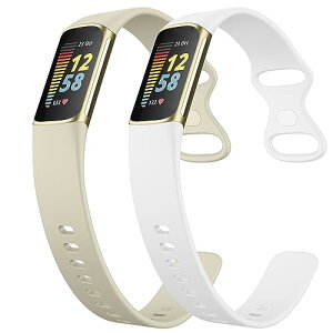 Fitbit Charge6 �x���g Charge5 �o���h �t�B�b�g�r�b�g �`���[�W5 �x���g �V���R�������o���h �����x���g �_�炩�� �V���R���o���h ���߉\ (�z���C�g+�A���Y Large)