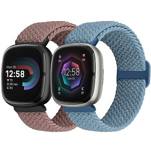 Fitbit Versa 4 / Fitbit Sense 2 / Fitbit Versa 3 / Fitbit Sense �o���h �L�k�� �i�C���� �X�|�[�c �x���g ���K �W���M���O �^�� ���� �j���p 2�p�b�N