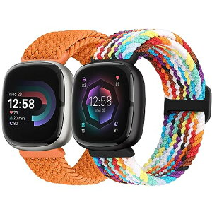 Fitbit Versa 4 / Fitbit Sense 2 / Fitbit Versa 3 / Fitbit Sense �o���h �L�k�� �i�C���� �X�|�[�c �x���g ���K �W���M���O �^�� ���� �j���p 2�p�b�N