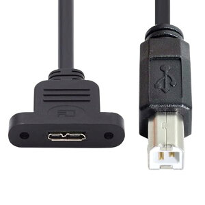 Type-B �P�[�u�� USB 2.0 �I�X - Micro 3.0 Type-B ���X �l�W�}�E���g�^�C�v �����P�[�u�� 480Mbps 50cm