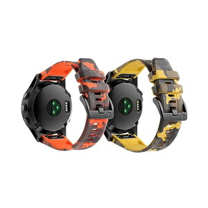 Garmin instinct 2 / Fenix 7 / 7 pro / Forerunner 965 / 955 / approach S62 �o���h 22mm ���ʕ� �V���R���� �x���g �ւ��o���h �_�炩�� �ʋC �ϋv�� �X�|�[�c�o���h �A�N�Z�T���[ (�I�����W+�C�G���[)
