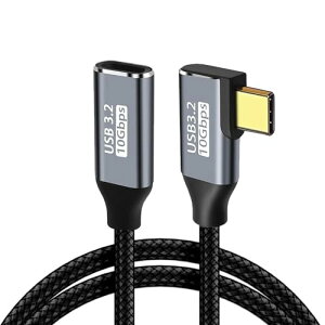 USB type C �����P�[�u�� L�� 1.5M �^�C�vc �����R�[�h USB3.1 Gen2 (10Gbps) 100W PD�}���[�d 4K / 60HZ�r�f�I�`�� �i�C�����҂�MacBook Pad Surface Switch Xperia Galaxy Pixel��Type C�@��Ή�
