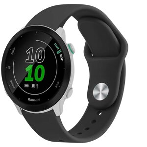 Garmin ForeAthlete 55 / ForeAthlete 245 / 245M / ForeAthlete 645 / 645M �o���h �����x���g 20mm �_�炩�� �V���R���o���h ���߉\ (�u���b�N)