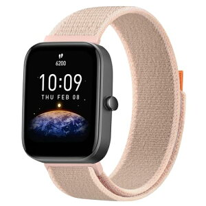 Amazfit GTS 2 Mini / GTS 4 Mini / GTR Mini / GTR 42mm / Amazfit Bip 3 / Bip 3 Pro / Amazfit GTS 3 / Amazfit GTS 2e �x���g 20mm �i�C�����o���h �����x���g �j���� ���߉\ (Pink sand)