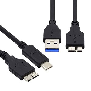 USB 3.1 �P�[�u�� USB-C Type-C����Micro 3.0 USB 3.0 Type-A�I�X����Micro 3.0 B�I�XSSD�f�[�^�P�[�u�� �P�[�u�� 2�{�Z�b�g 15cm