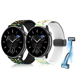 Amazfit Active / Amazfit GTR Mini / Amazfit GTS 4 Mini / GTS 4 / GTS 3 / GTS 2 Mini �o���h 20mm ���C�t�� �V���R���o���h �}�O�l�b�g�t�� �����ȒP �X�|�[�c�o���h �X�g���b�v �����x���g Amazfit Bip 3 / Bip 3 Pro (�u��