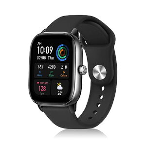 Amazfit Active 2 Square / Amazfit Active 2 / Active / GTR Mini / GTS 4 Mini / GTS 4 / Bip 3 / Bip 3 Pro �o���h 20mm �X�|�[�c �ւ��X�g���b�v �����x���g �_�炩�� �����ȒP �j�����p �u���b�N