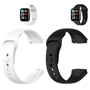 Redmi Watch 3 Active �E�H�b�` �x���g �V���R���� �X�|�[�c�o���h �_�炩�� �ʋC �ϏՌ� �h�� 2�{�Z�b�g �����p�o���h �j�� ���� �����Y�����f�B�[�X (�u���b�N+�z���C�g)
