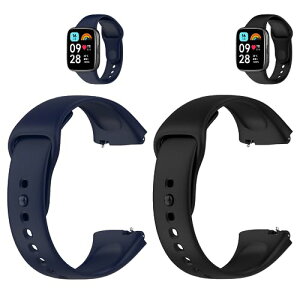 Redmi Watch 3 Active �E�H�b�` �x���g �V���R���� �X�|�[�c�o���h �_�炩�� �ʋC �ϏՌ� �h�� 2�{�Z�b�g �����p�o���h �j�� ���� �����Y�����f�B�[�X (�u���b�N+�u���[)