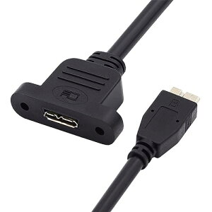 USB�P�[�u�� 5Gbps Micro USB 3.0 �I�X - Micro USB 3.0 ���X Type-B �l�W�}�E���g�^�C�v �����P�[�u�� 50cm
