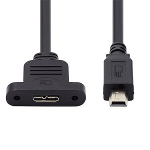 USB�P�[�u�� 480Mbps 5�s�� Mini USB 2.0 �I�X - Micro USB 3.0 Type-B ���X �l�W�}�E���g�^�C�v �����P�[�u�� 50cm