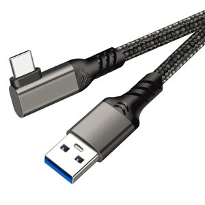 USB Type C �P�[�u�� L�� USB-A to USB-C �P�[�u�� 10Gbps�f�[�^�]�� 60W�}���[�d USB3.2 Gen2�W�� PD�Ή� �^�C�vc �P�[�u�� ���ϋv�i�C�����҂� Nintendo Switch Xperia AQUOS Galaxy Pixel��Type-c�@��Ή� (2m)