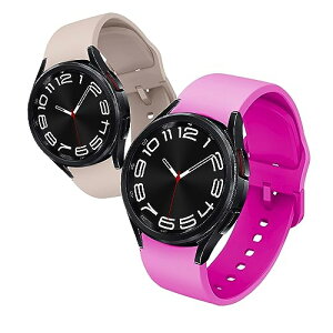 Galaxy Watch 7 / 6 / 5 / 4 / FE 40mm 44mm �x���g �V���R�� �o���h �����p�X�g���b�v �X�|�[�c�o���h �_� Galaxy Watch 6 Classic 43mm 47mm / Watch 4 Classic / Galaxy Watch 5 Pro 45mm (�s���N+���b�h)