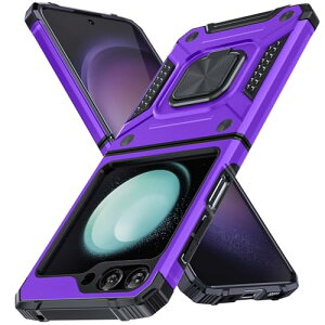 Galaxy Z Flip5 �P�[�X�����O �ϏՌ� �Ռ��z�� �A�E�g�h�A �����Y�ی� TPU+PC �����O�� �w��h�~ �ԍڃz���_�[�Ή� �X�^���h�@�\ �h�o ���^ �y�� �����h�~ �C�菝�h�~ �T���X�� Galaxy Z Flip5 �g�уJ