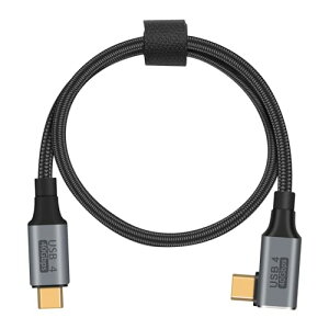 USB C �P�[�u�� L�� 50cm Type-c L�^ PD 100W / 5A�}���[�d & 40Gbps�����]�� & 8K@60Hz�f���o�� USB 4.0 �^�C�vc �P�[�u�� �i�C�����҂� MacBook Pro / Air / Thunderbolt 4��Type-C�|�[�g���ڋ@��Ή�