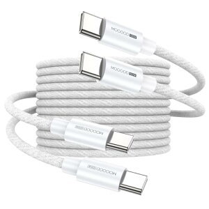 USB Type C�P�[�u�� (2�{�Z�b�g 2m) 100W 5A PD QC4.0 �}���[�d �����f�[�^�]�� ���ϋv�i�C�����҂� Type C to Type C USB�P�[�u�� �^�C�vC �[�d�P�[�u�� iPhone 15 MacBook Pro Matebook iPad Xperia Galaxy��Type C�@��Ή�
