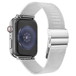Apple Watch �o���h 42mm 44mm 45mm 49mm �X�e�����X �����x���g Apple Watch Series 10 / 9 / Ultra 2 / Ultra / 8 / 7 / 6 / 4 / 3 / 2 / 1 �j�� ���� �r�W�l�X �V���v�� (42mm44mm45mm49mm �V���o�[)