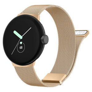 Google Pixel Watch �x���g �o���h Pixel Watch2 �����x���g �X�e�����X ���� ���^�� �r�W�l�X �����p ���߉\ (���[�Y�S�[���h)