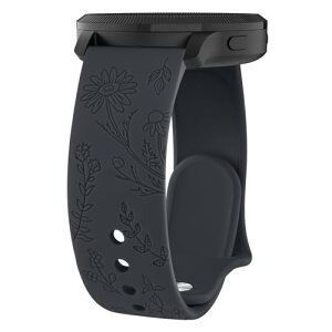 Garmin Venu Sq / Sq Music / Venu 2 Plus / Vivoactive 5 / Vivoactive 3 / Vivomove Sport / Forerunner 55 158 245 645 �o���h 20mm �����x���g �V���R�� �����o���h �ԕ� �t�����[ Garmin Vivomove Style / Luxe / HR (�钆)